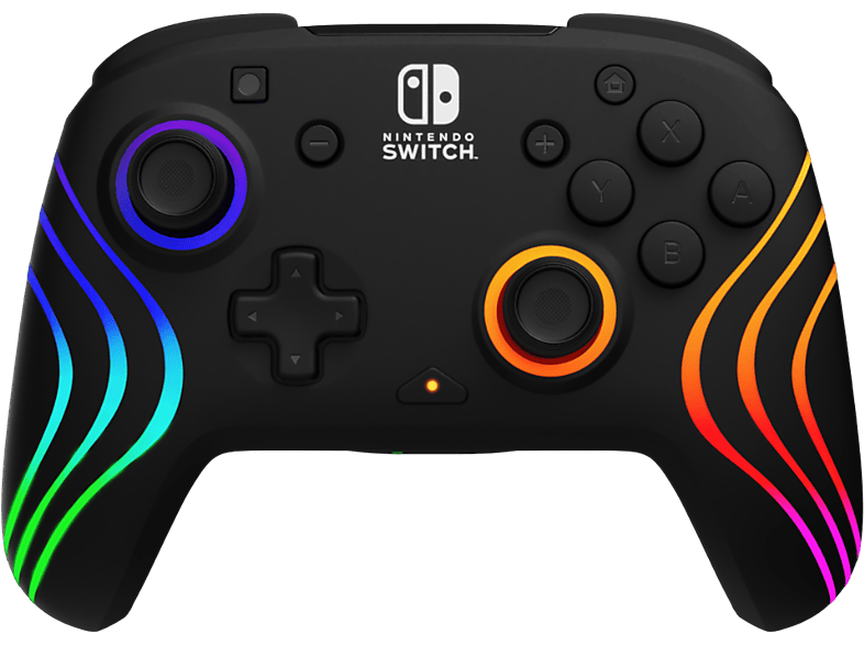 PDP Draadloze Controller Afterglow Wave Voor Nintendo Switch Oled Zwart (500-252-bk)