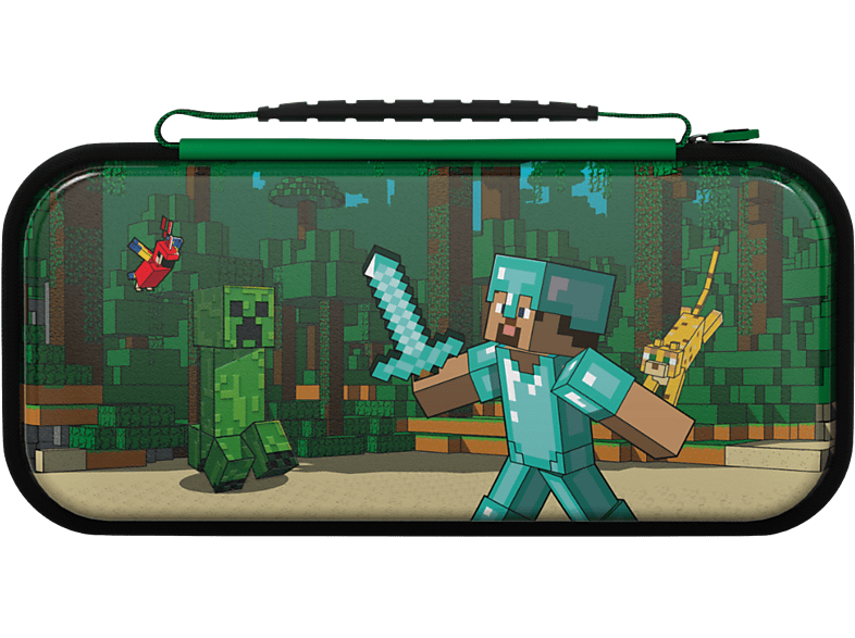 PDP Travel Case Realmz™ Minecraft Forest Battle Voor Nintendo Switch Zwart (500-245-fsbt)