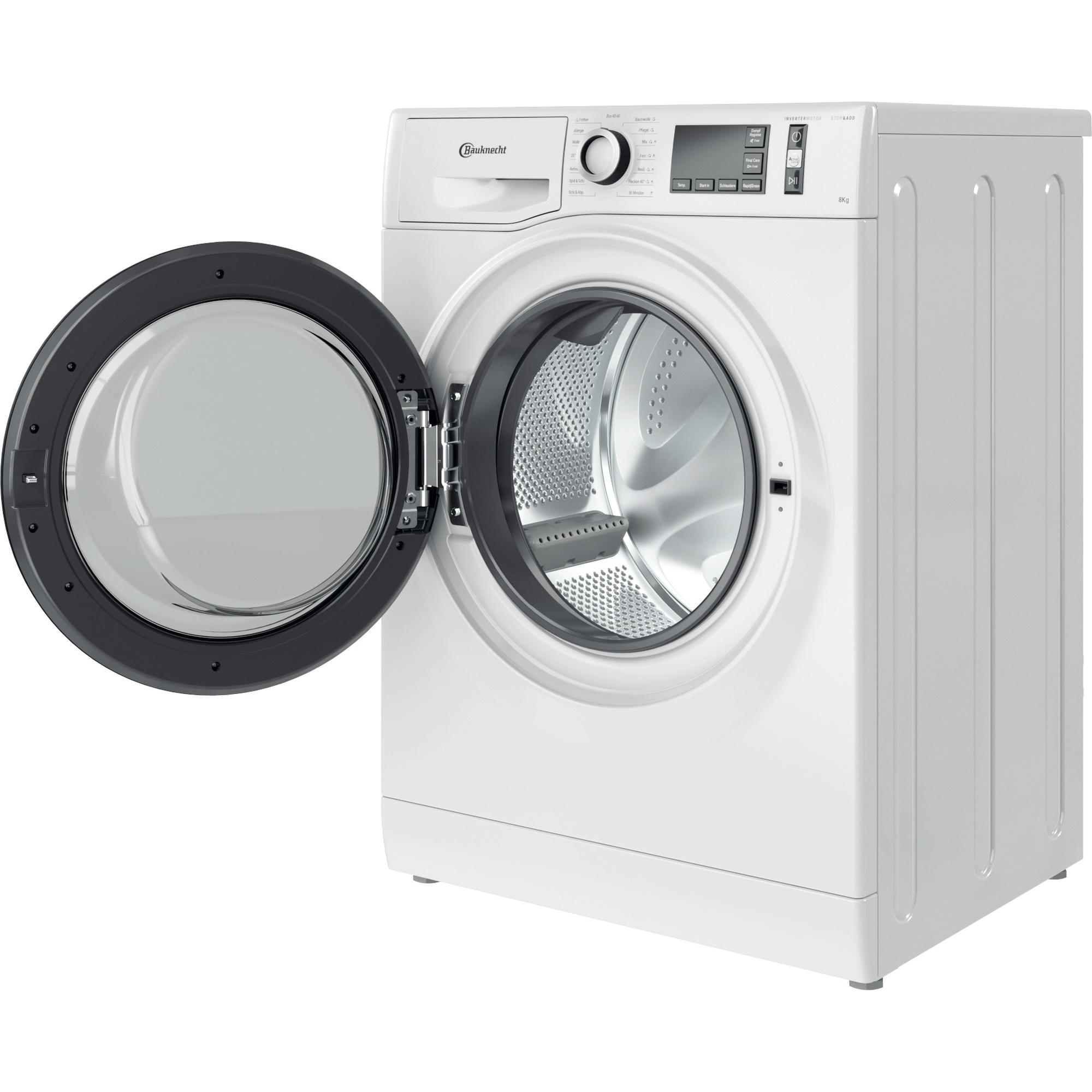 BAUKNECHT WM PURE 8A Waschmaschine Frontlader (8 kg, 1351 U/Min., A, Frontlader)