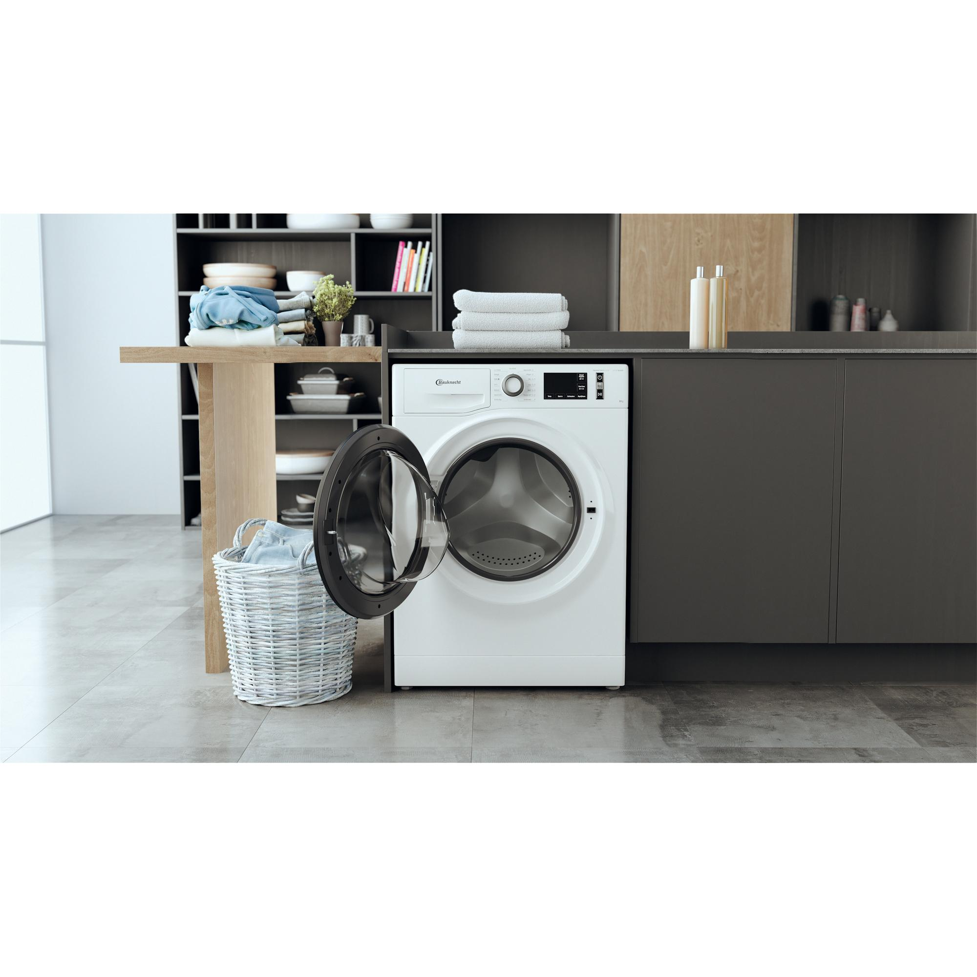 BAUKNECHT WM PURE 8A Waschmaschine Frontlader (8 kg, 1351 U/Min., A, Frontlader)