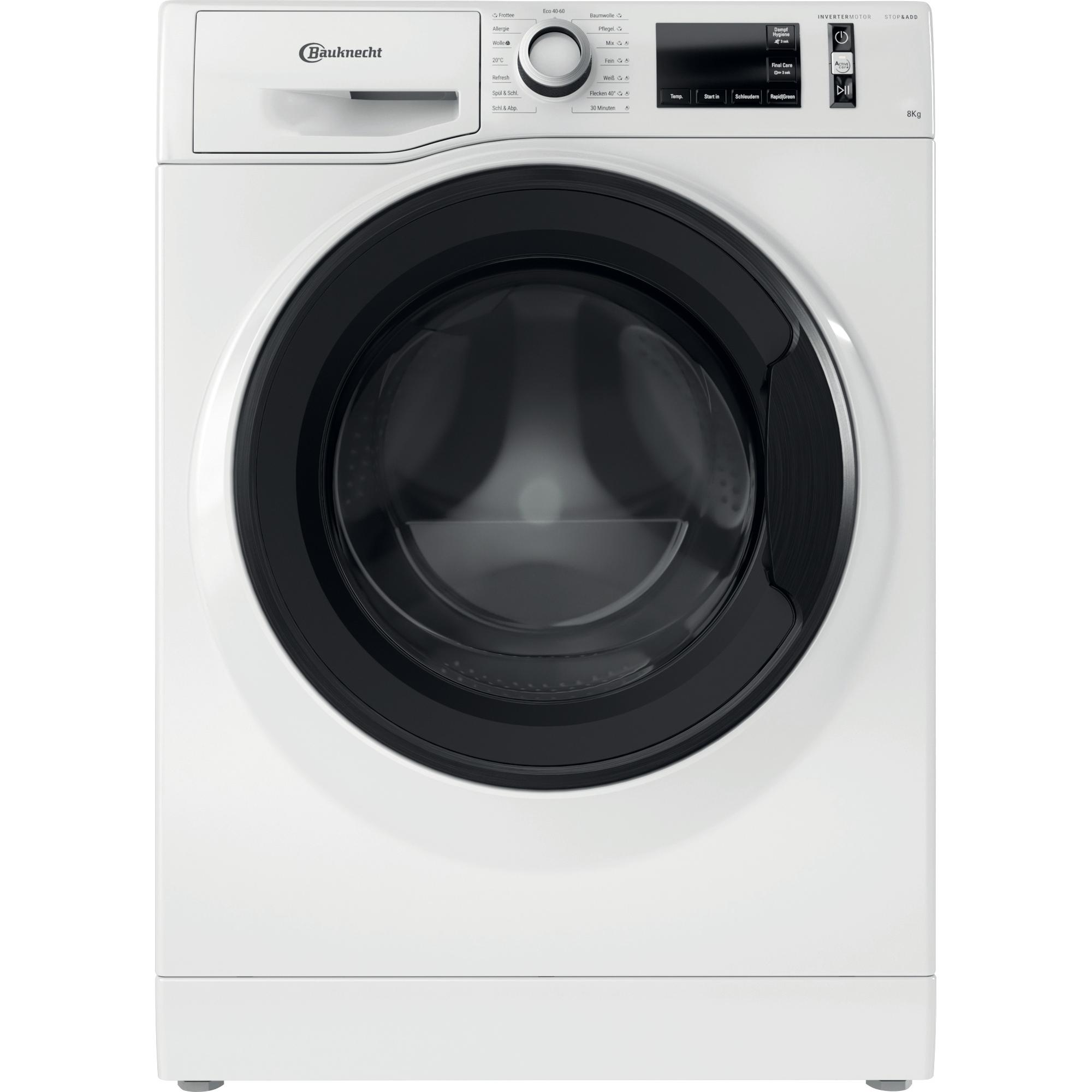 BAUKNECHT WM PURE 8A Waschmaschine Frontlader (8 kg, 1351 U/Min., A, Frontlader)