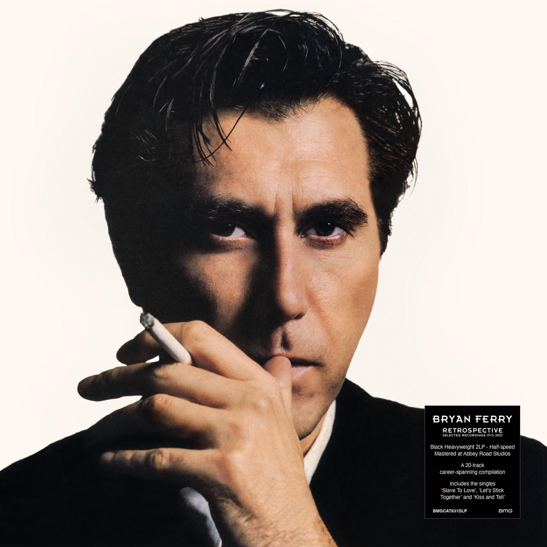 Bryan Ferry Albumcover: Schwarzweißfoto von Ferry mit Zigarette.