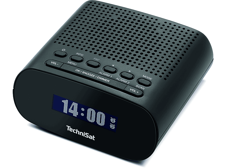 TECHNISAT Techniradio 50 Radiowecker, DAB, DAB+, AM, FM, Schwarz