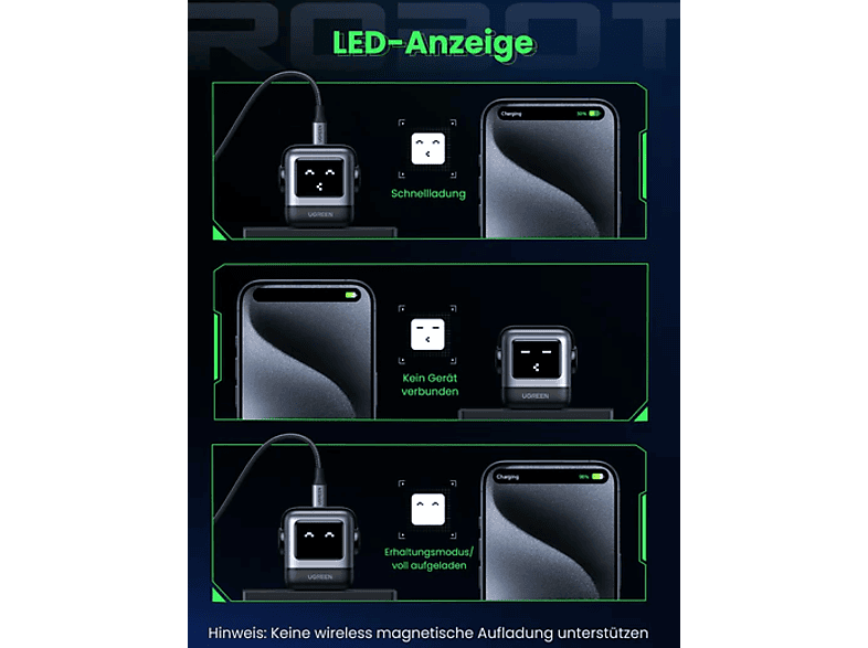 Ugreen Nexode RG 65W GaN-Ladegerät, Schwarz — Foto 3 von 3