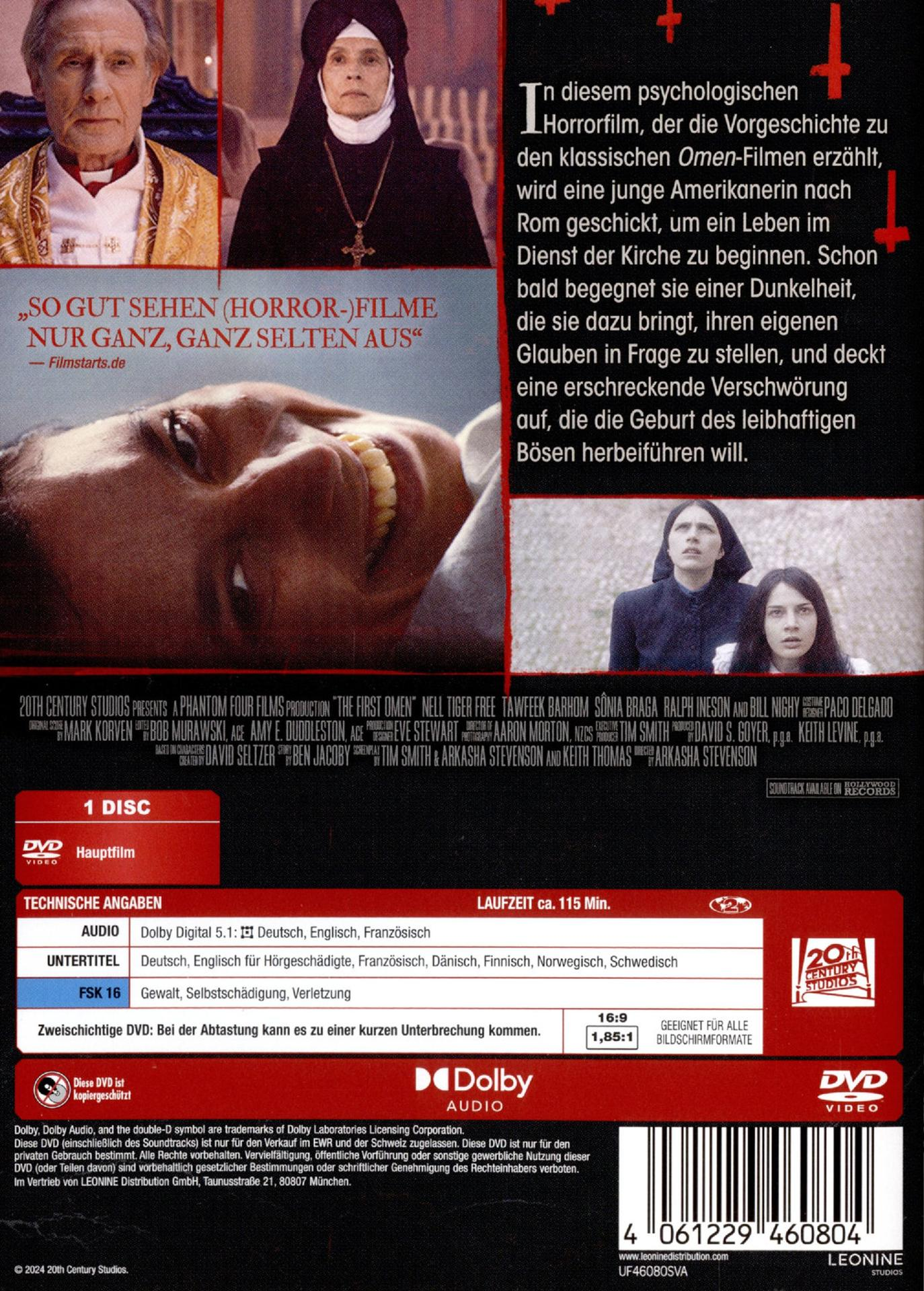 DVD-Cover: Ein Filmplakat mit Schauspielern und Text, auf weißem Grund mit Farbbalken.