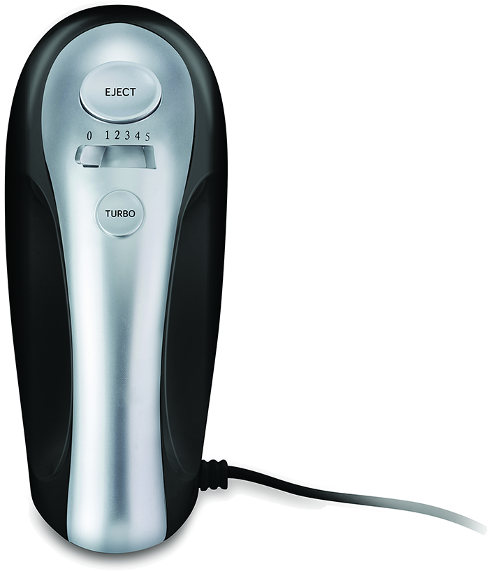Kézi mixer sebesség- és kidobó vezérlőkkel.