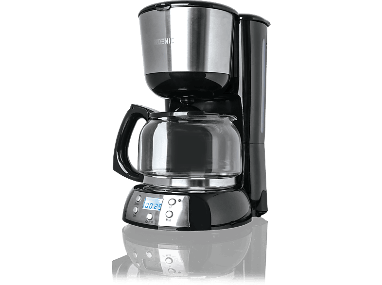 KOENIC KCM 101024 Kaffeemaschine mit Zeitschaltuhr (Timer) Edelstahl/Schwarz