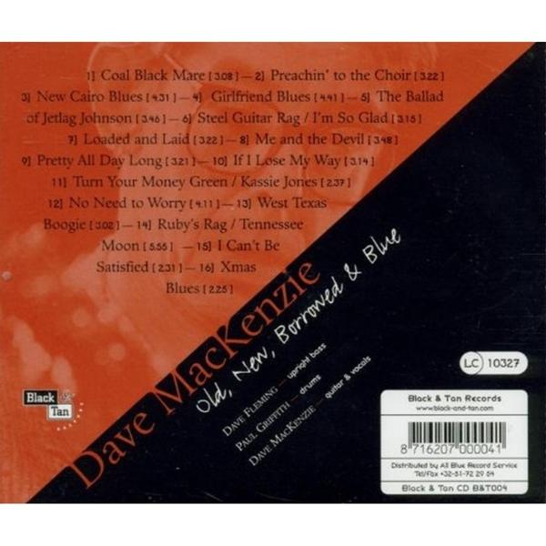 Rückseite einer CD mit Songliste und Künstlernamen.