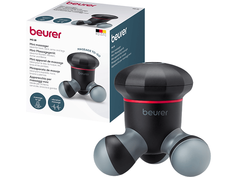 Beurer MG 18 Mini Massagegerät, Schwarz/Grau