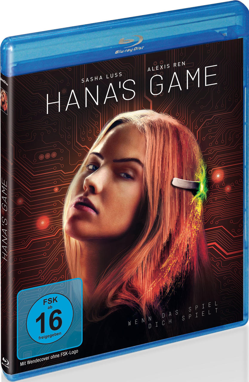 Blu-ray-Disc-Hülle mit Filmcover. Eine Frau mit rot-orangen Haaren blickt den Betrachter an. Titel: Hana's Game.