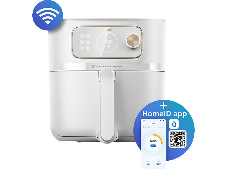 PHILIPS HD9876/20 Airfryer Connected XXL Series 7000 8.3L Heißluftfritteuse