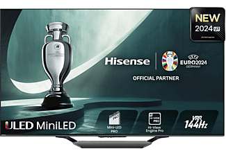 HISENSE 65U7NQ 4K UHD Smart 144Hz Mini-LED ULED TV, sötétszürke, 164 cm