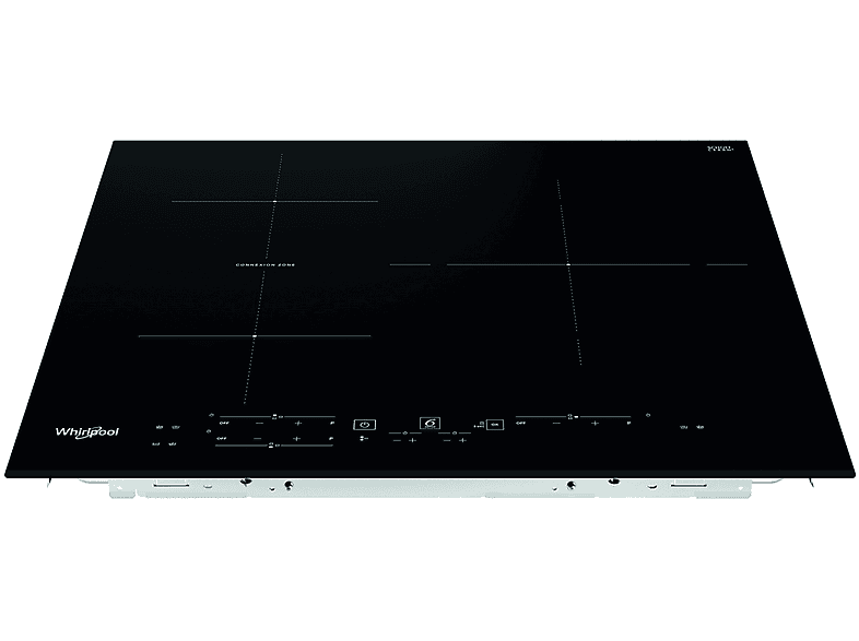 Whirlpool WB B3760 BF, Inducción, 3 zonas, 9 niveles, Eléctrica, Biselado frontal, Negro