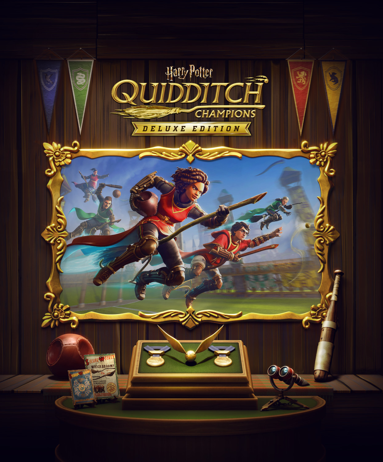 Gamecover voor Harry Potter Zwerkbal Kampioenen Deluxe Edition.