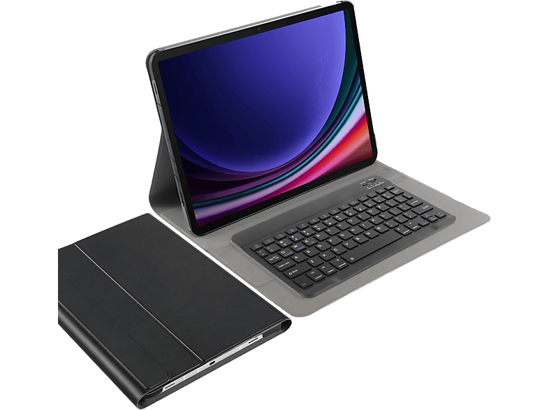 Just In Case Toetsenbord Hoes QWERTY voor Samsung Galaxy Tab S10+ / S9+ / S9 FE+ Zwart
