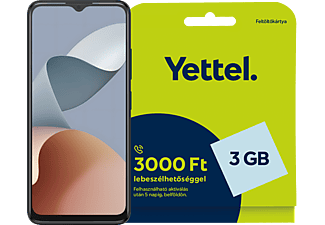 ZTE BLADE A34 6/64 GB Szürke Kártyafüggetlen Okostelefon + Yettel Feltöltőkártyás Expressz csomag