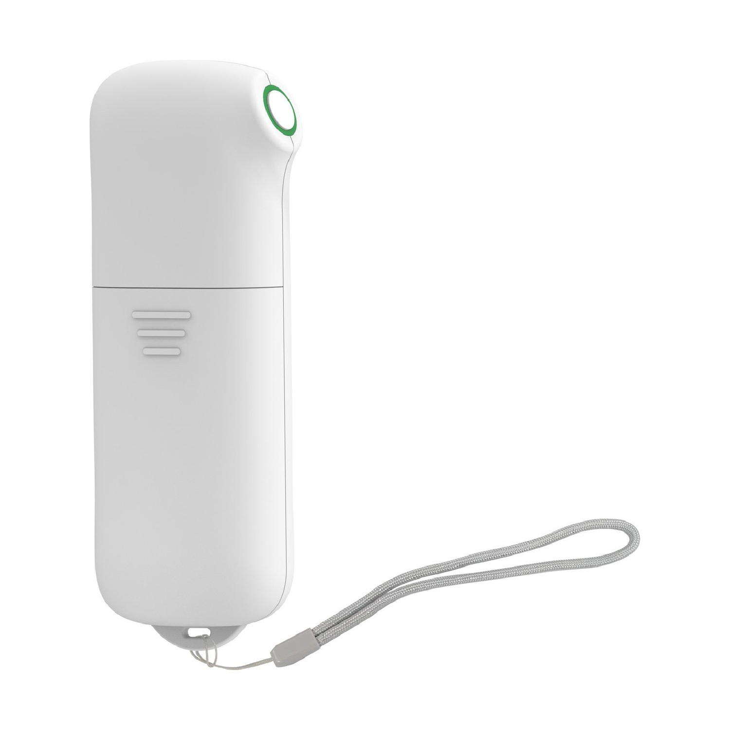White portable nebulizer on a white background.