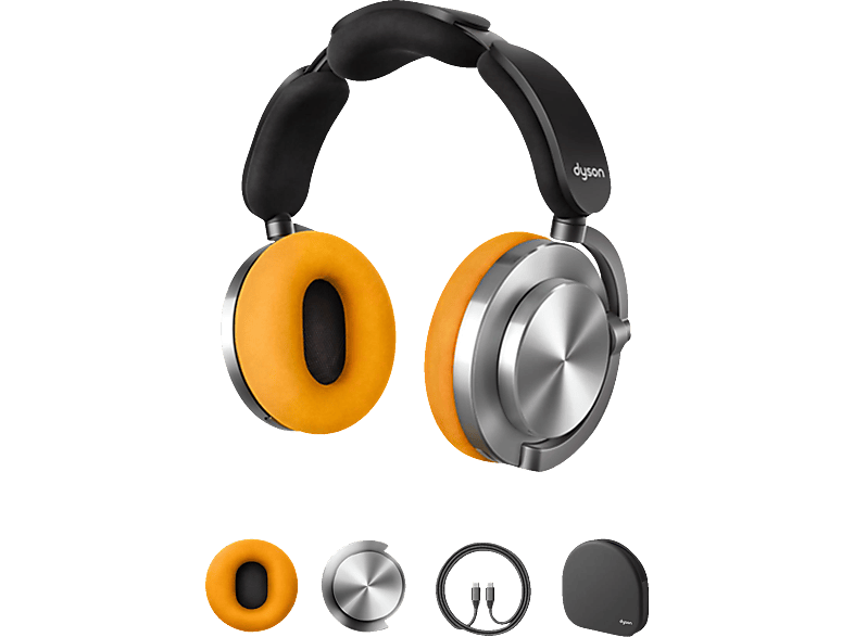 DYSON OnTrac, Over-ear Kopfhörer Bluetooth Gelb/Aluminium