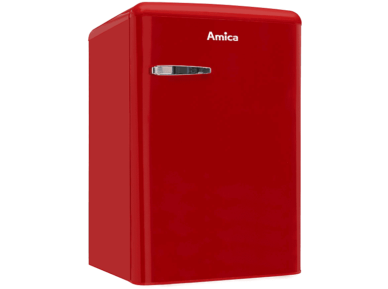 AMICA KS 15610 R Retro Edition Kühlschrank (108 l, E, 875 mm hoch}, Rot)
