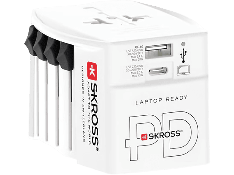 Skross Wereldadapter MUV Pro met USB-C