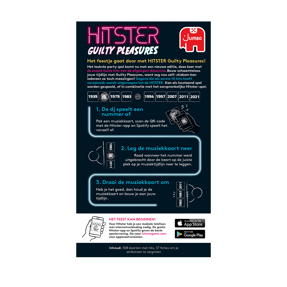 Poster with texts and QR codes. It promotes a game with instructions and years.