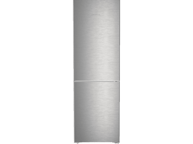 LIEBHERR KGNet 1860C Pure Kühlgefrierkombination (C, 330 l, 1855 mm hoch, Edelstahltüren, Gehäuse silber)