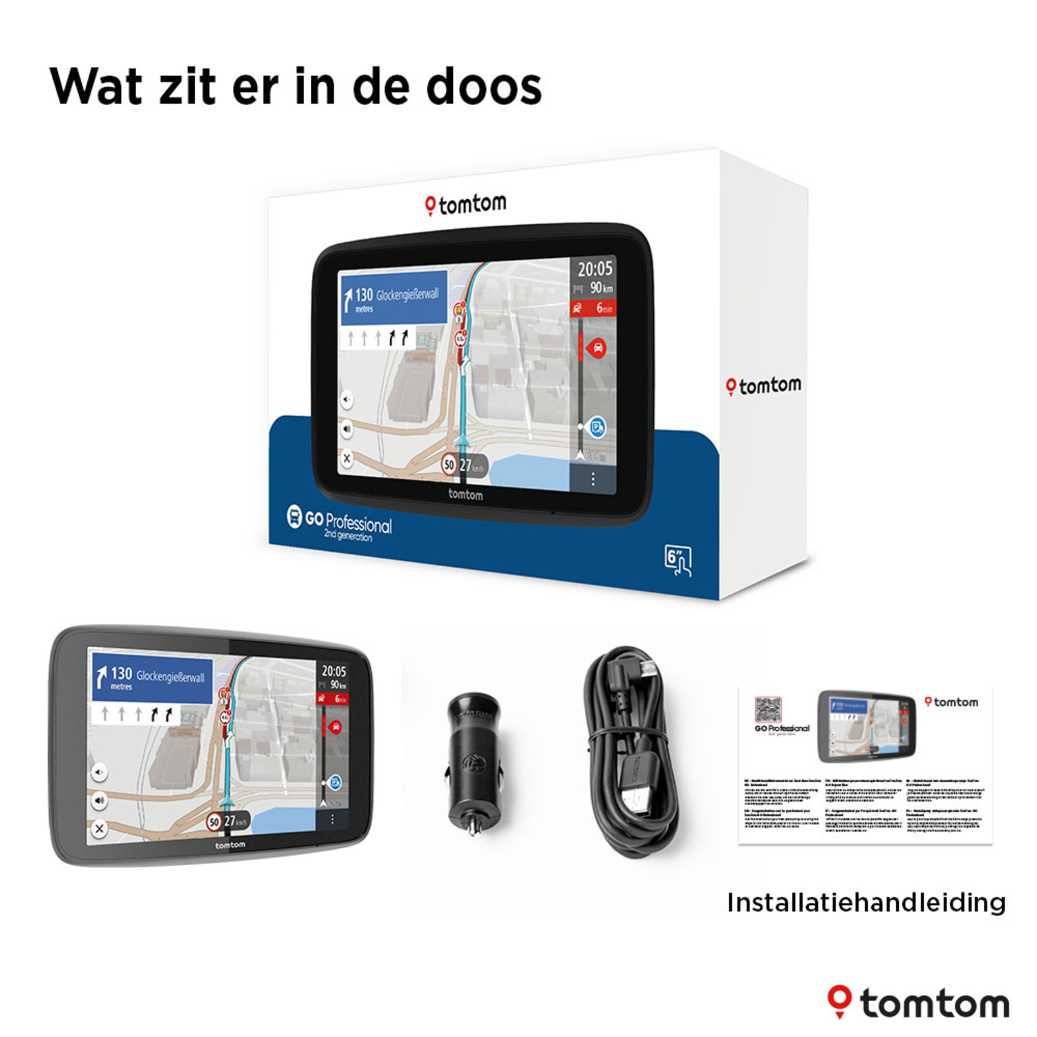 A navigation system with its accessories.