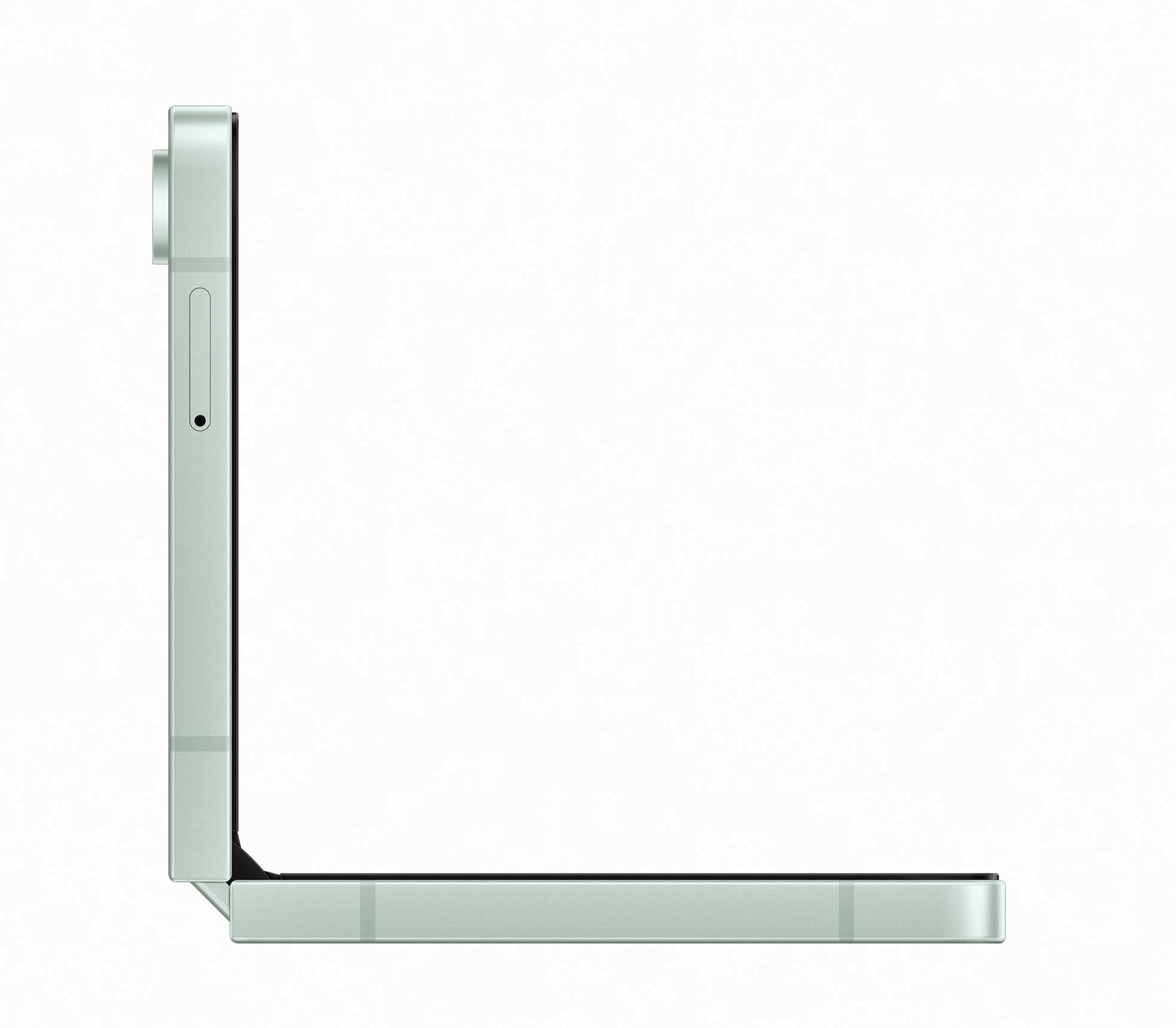 Złoty telefon, widok z boku, z przyciskami i szczegółami aparatu.