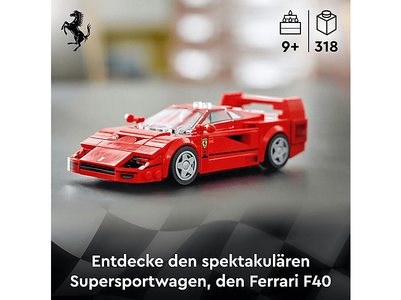 LEGO Speed Champions 76934 Ferrari F40 Supersportwagen Bausatz, Mehrfarbig