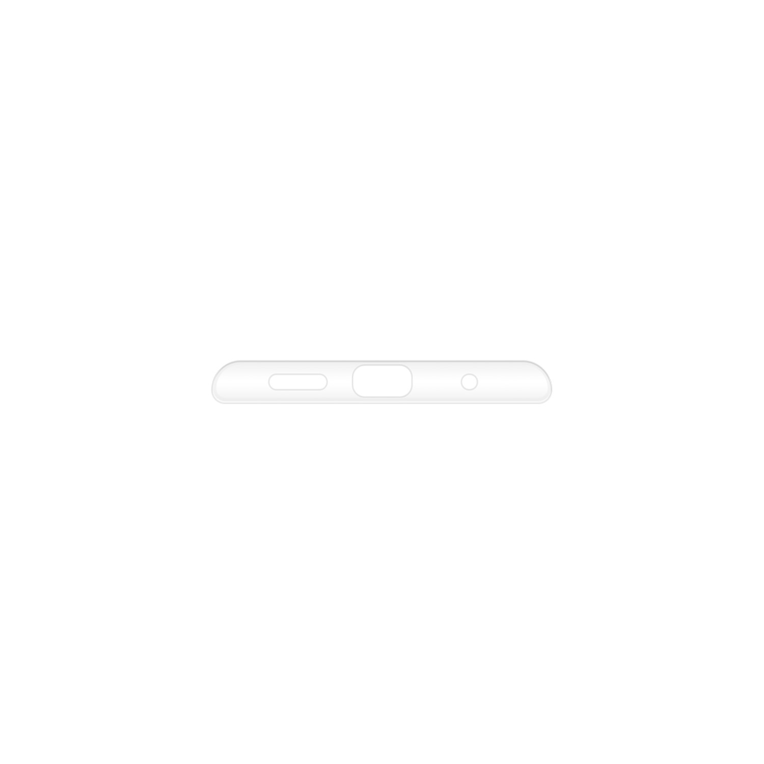 Vue du bas du smartphone, avec un port de charge.