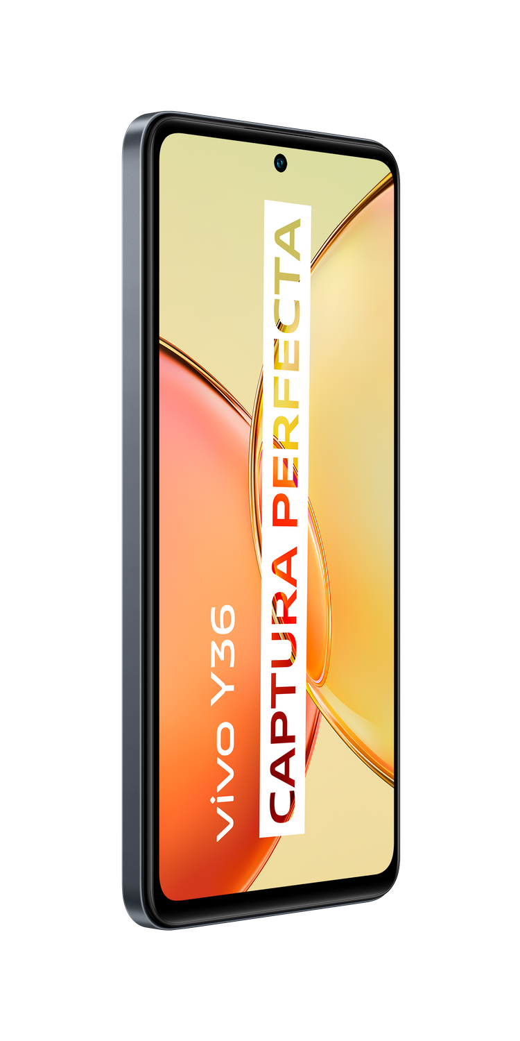 Un smartphone con pantalla degradada con el texto CAPTURA PERFECTA.