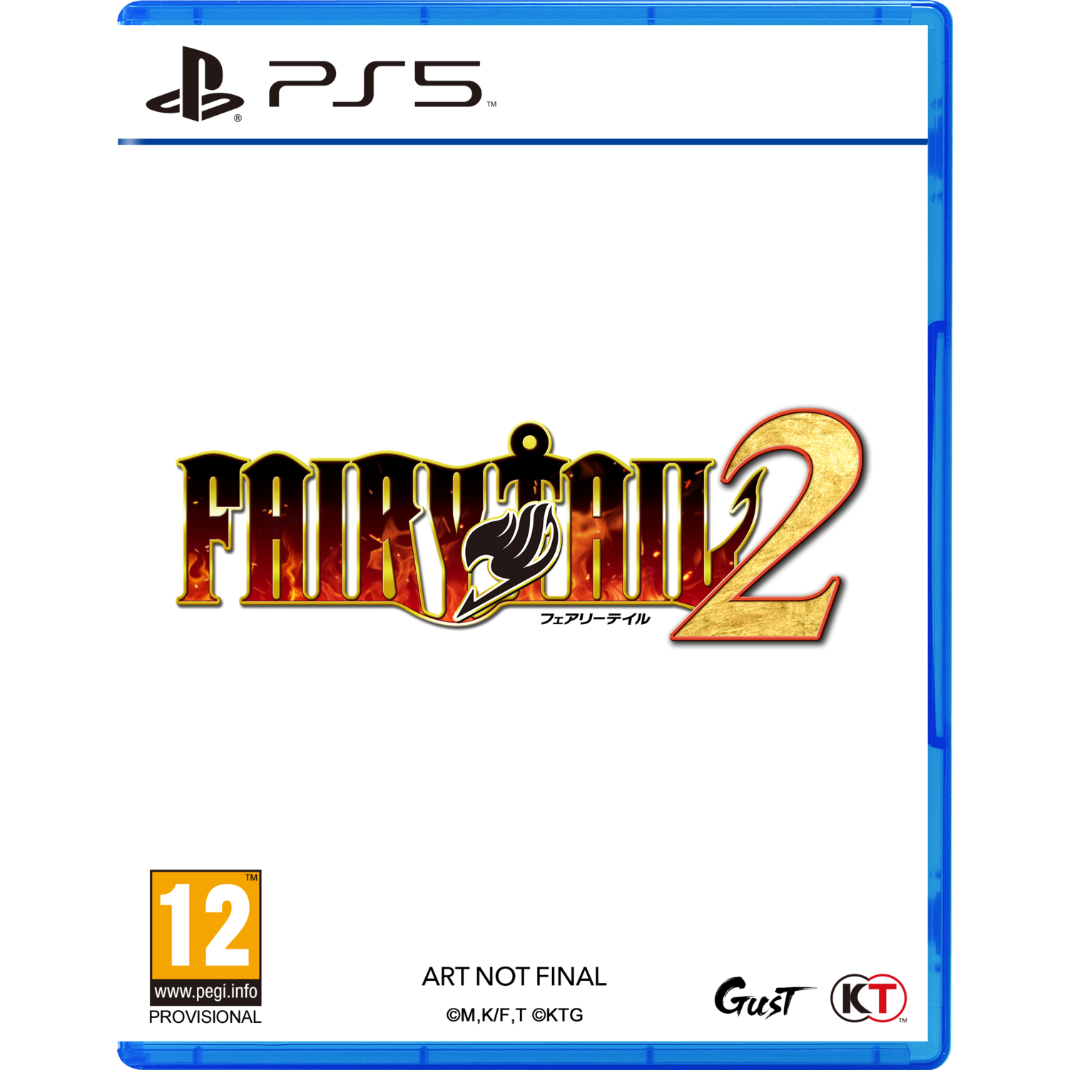 Video game box art for Fairy Tail 2, showing the game's title and logo on a blue background.