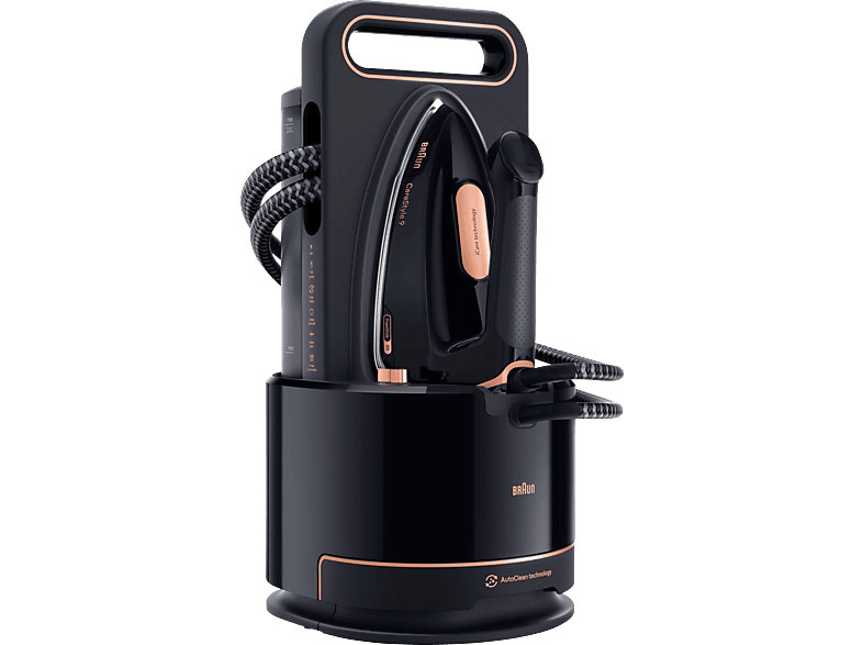 Braun CareStyle 9 IS 9090 BK Dampfbügelstation (9 bar, 2700 Watt, 2 l Wassertank, Schwarz/Kupfer)
