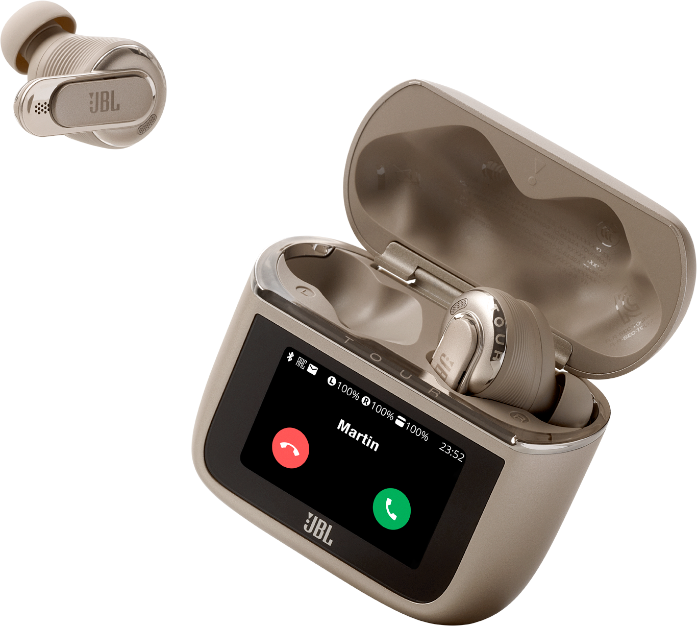JBL Tour Pro 3, In-ear True Wireless Ohrhörer Bluetooth Latte