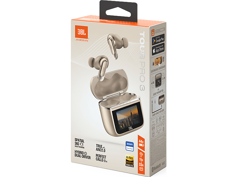 JBL Tour Pro 3, In-ear True Wireless Ohrhörer Bluetooth Latte