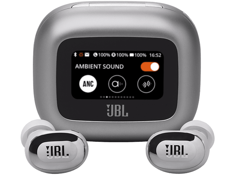 JBL Live Buds 3, 40 h Autonomía, Conexión Multipunto, IP55, Cancelación de ruido, Sonido Espacial, Silver