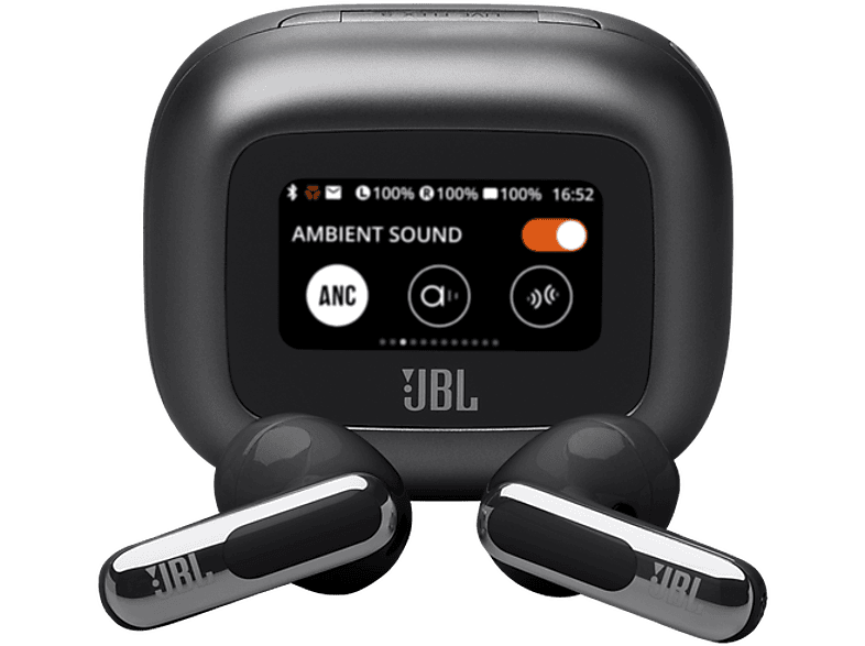 JBL Live Flex 3, 50 h Autonomía, Conexión Multipunto, IP54, Cancelación de ruido, Sonido Espacial, Negro
