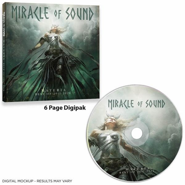 Albumcover und CD der Musik von 'Miracle of Sound'.  Enthält eine Frau auf dem Cover.