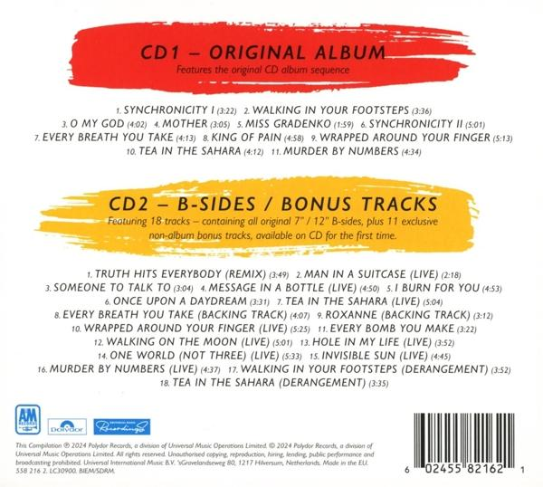 CD mit Titellisten für ein Musikalbum.