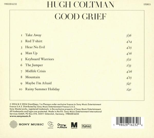 Die Rückseite einer CD-Hülle mit Text und einem Barcode. Der Text enthält Songtitel.