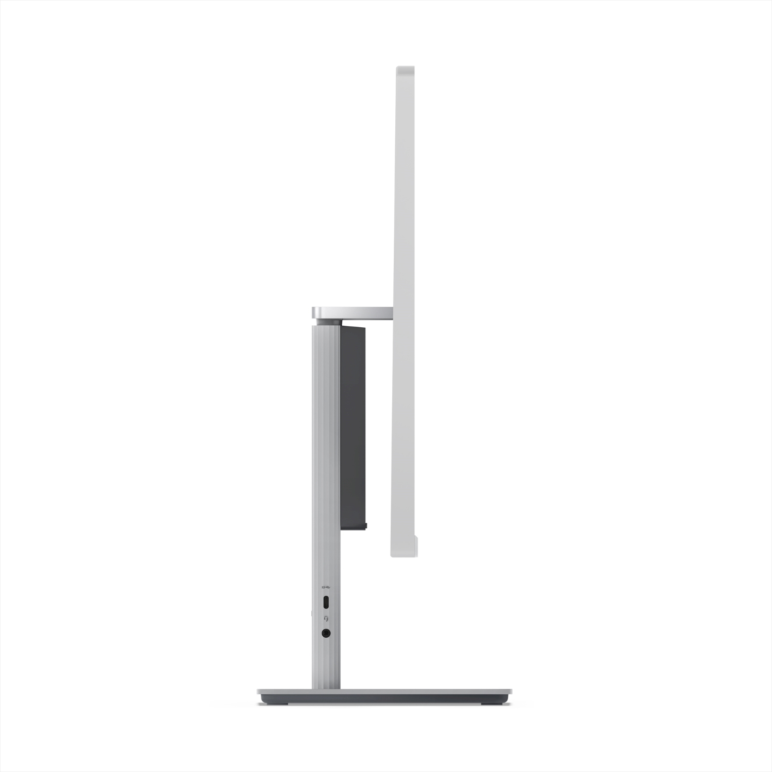 Vista laterale di un monitor dal design elegante e moderno.