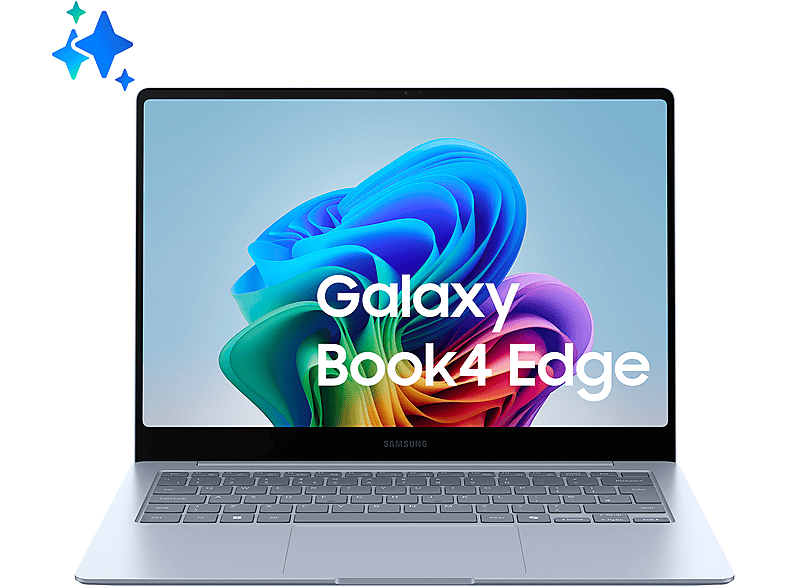 Samsung Galaxy Book4 Edge 14, 14", processore Qualcomm Snapdragon X Elite X1E-80-100, Qualcomm Adreno, 16 GB, 512 GB Flash, Sapphire Notebook