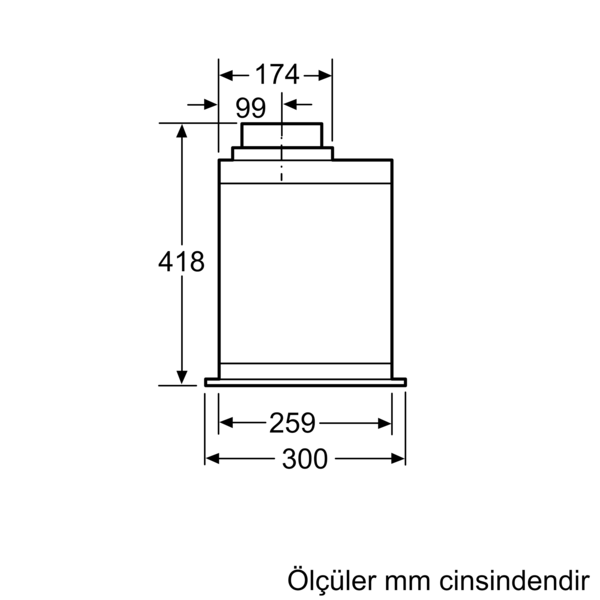 SIEMENS LB88574 Gömme Aspiratör