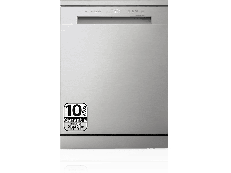 REACONDICIONADO Seminuevo Funcional Lavavajillas - LG DF141FV, 14 servicios, 5 programas, 60 cm, Inox antihuellas