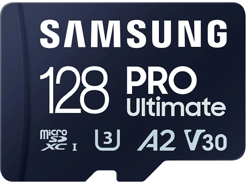 Tarjeta Micro SDXC - Samsung PRO Ultimate UHS-I , 128GB, Hasta 200 MB/s, U3, V30, Azul