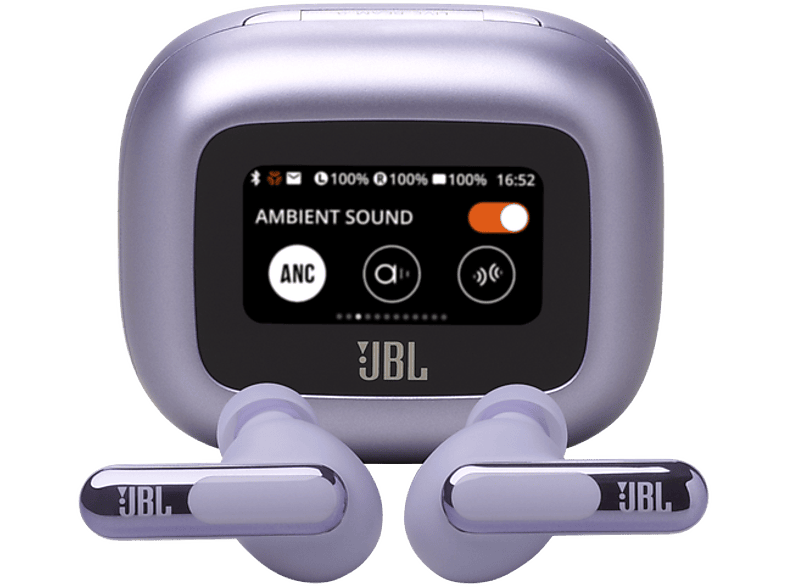 JBL Live Beam 3, 48 h Autonomía, Conexión Multipunto, IP55, Cancelación de ruido, Sonido Espacial, Morado
