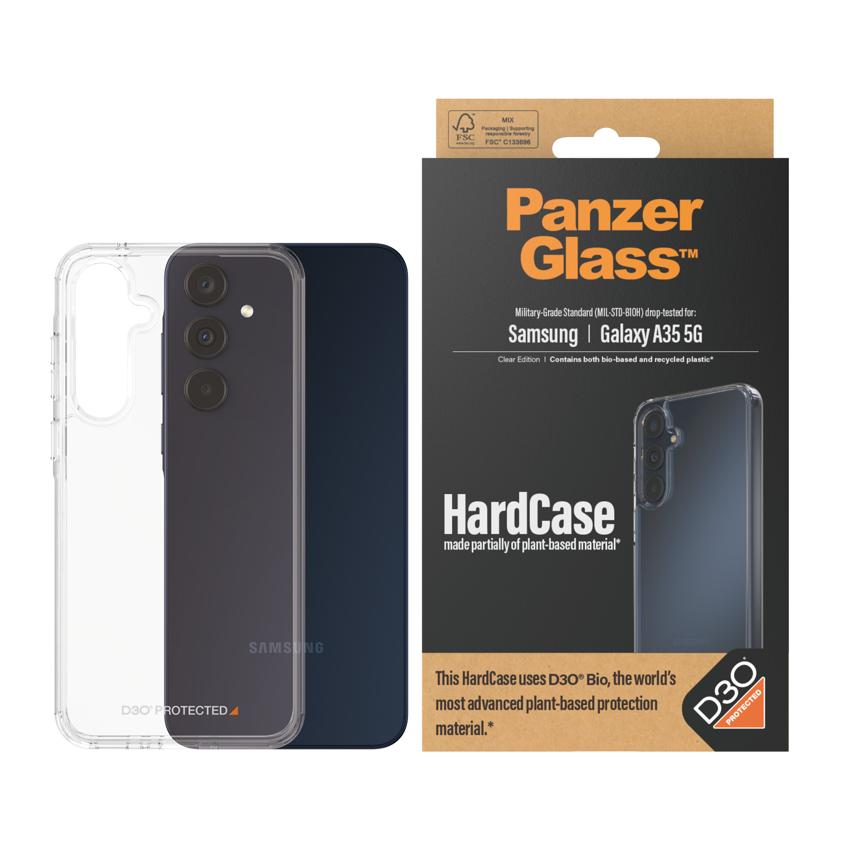 PANZERGLASS Cover HardCase D3O Samsung Galaxy A35 5G Transparant (PZ-0469)