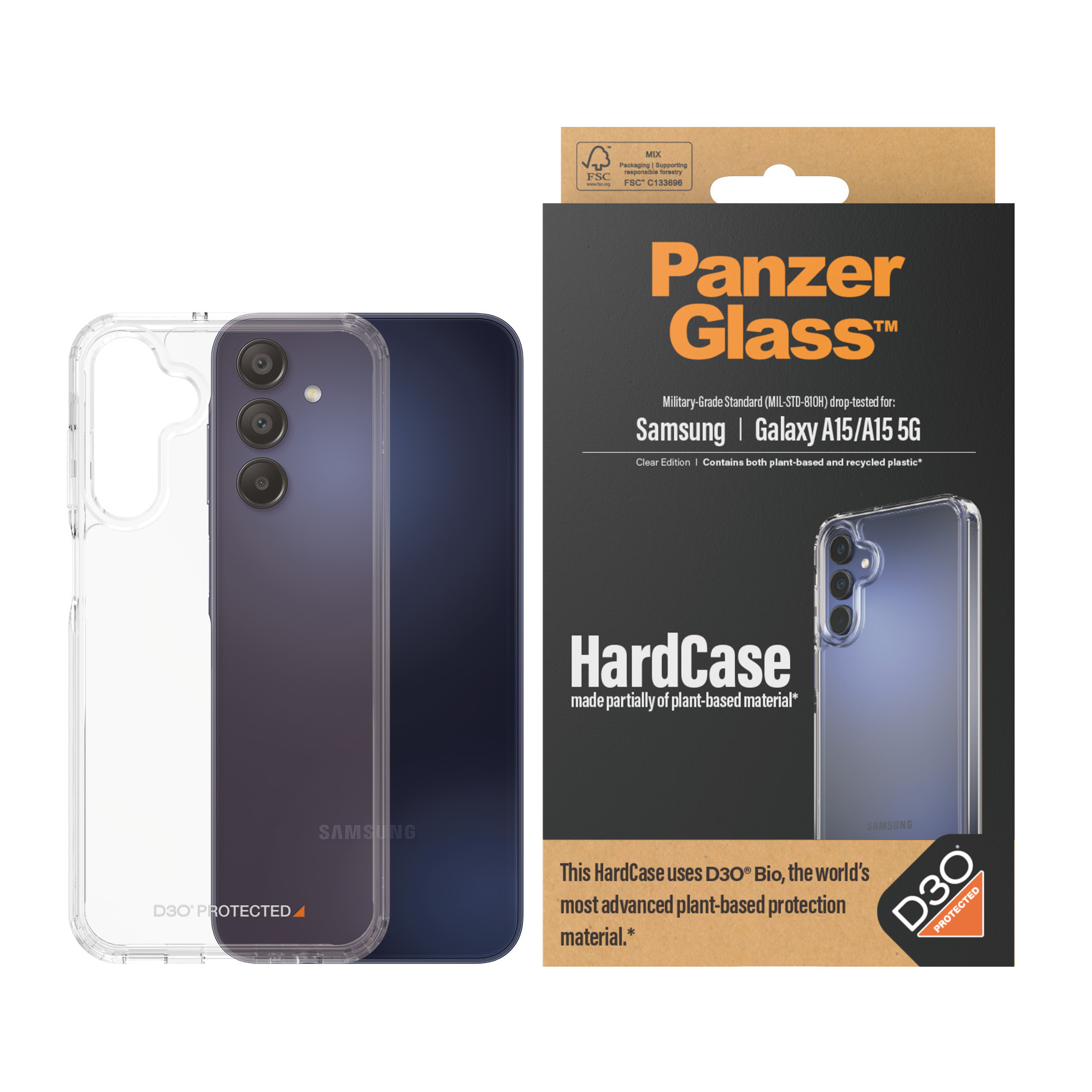 PANZERGLASS Cover HardCase D3O Samsung Galaxy A15 4G/5G Transparent (PZ-0463)