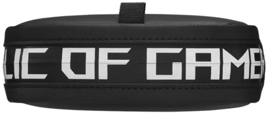 Étui noir avec les mots 'REPUBLIC OF GAME' en blanc, fond blanc.