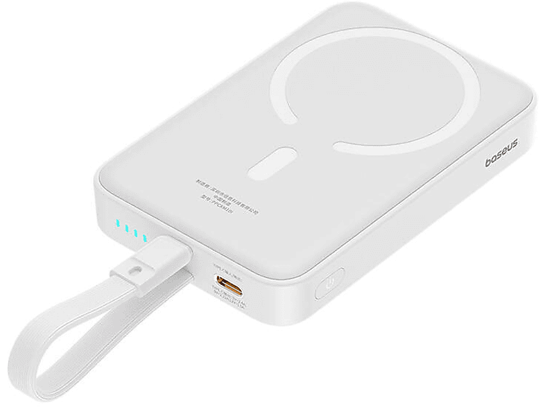 BASEUS Magsafe 10.000 mAh 20W Mini Wireless Taşınabilir Şarj Cihazı Beyaz